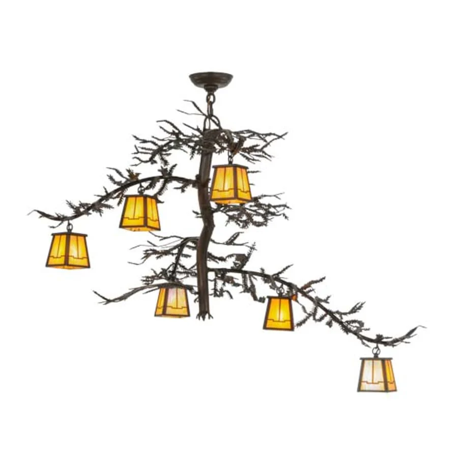 Meyda Tiffany Pine Branch Valley View 6 Light 45" Wide Chandelier - Image 1