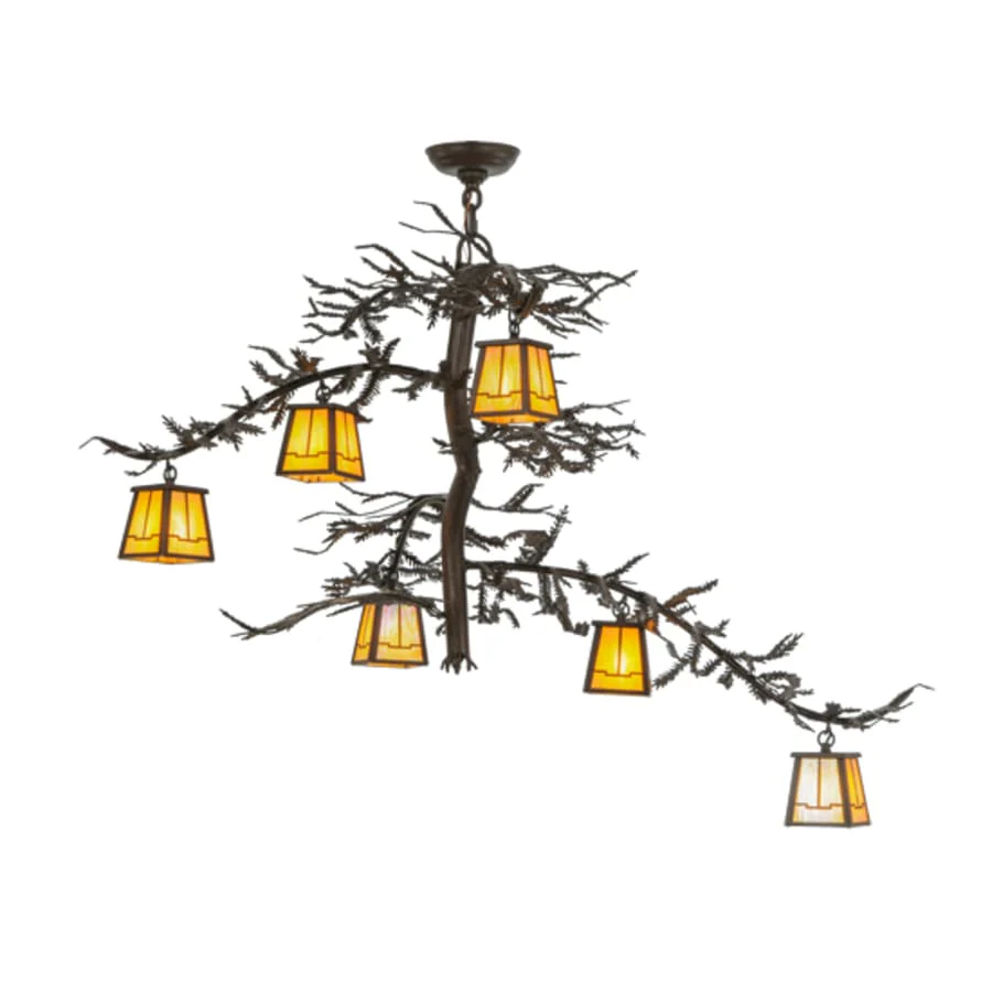 Meyda Tiffany Pine Branch Valley View 6 Light 45" Wide Chandelier - Image 2