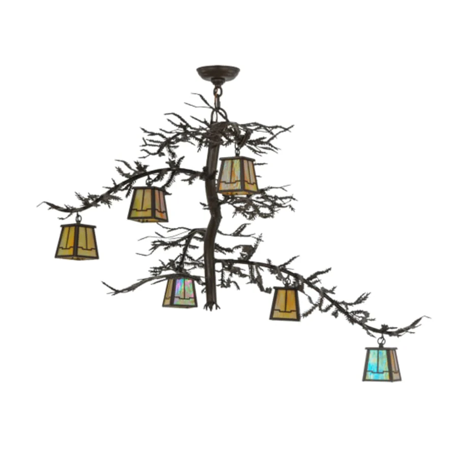 Meyda Tiffany Pine Branch Valley View 6 Light 45" Wide Chandelier - Image 3
