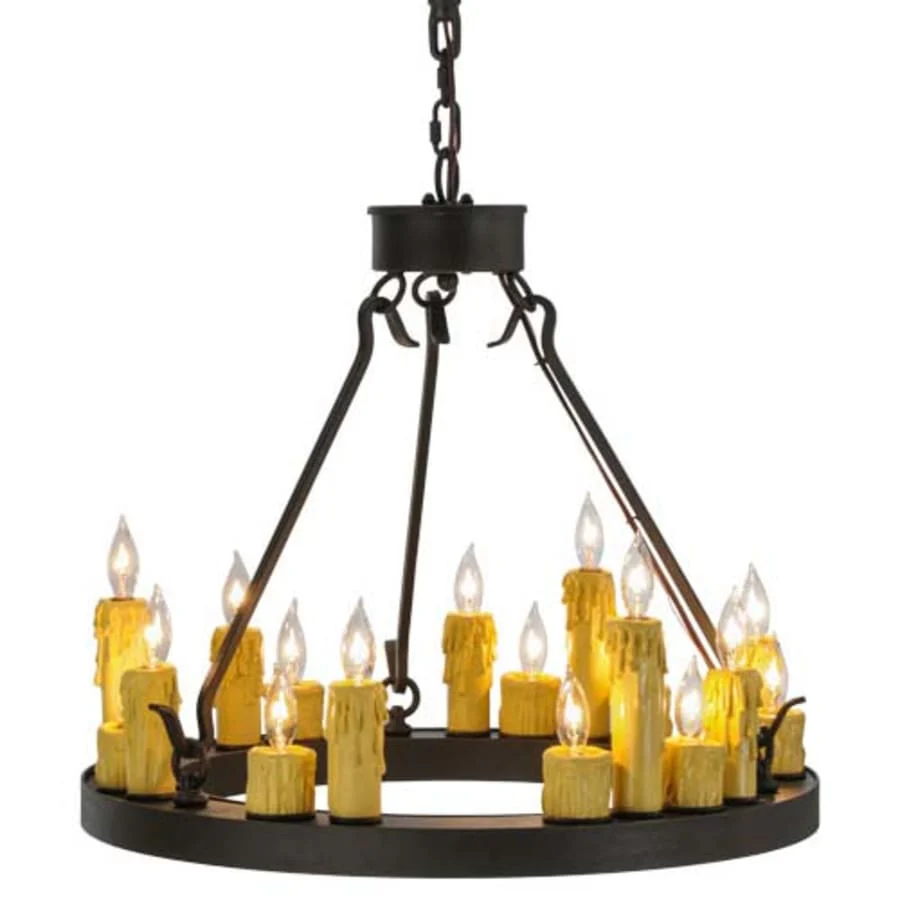 Meyda Tiffany Deina 18 Light 24" Wide Taper Candle Ring Chandelier - Image 1