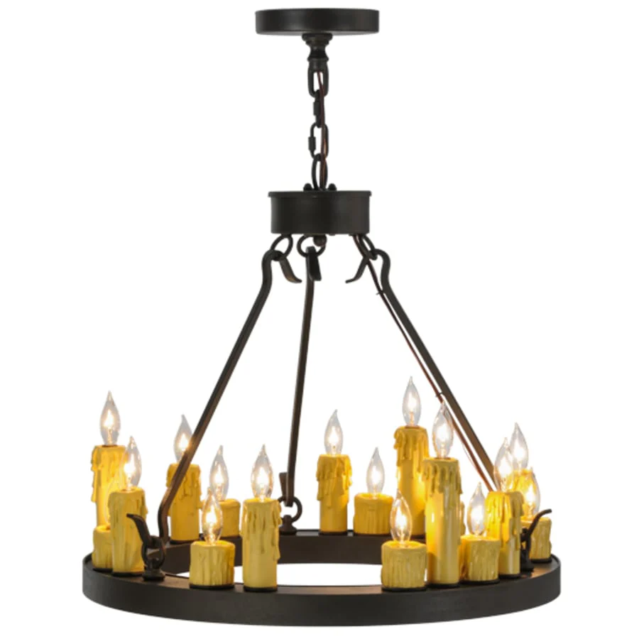 Meyda Tiffany Deina 18 Light 24" Wide Taper Candle Ring Chandelier - Image 2