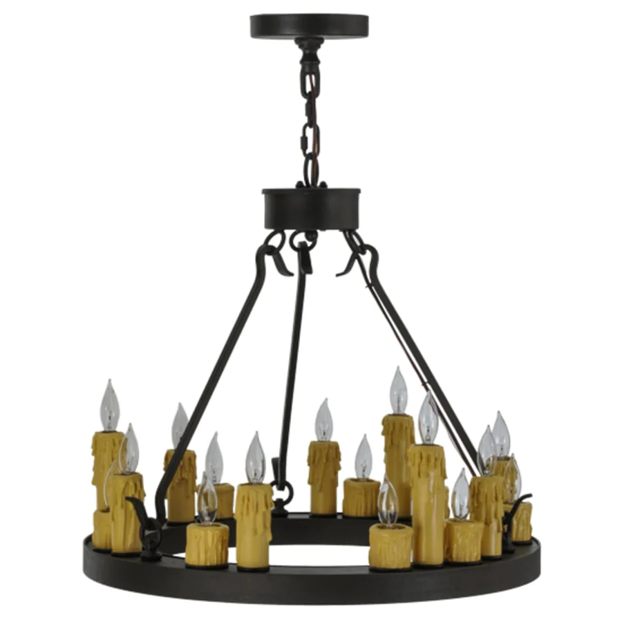 Meyda Tiffany Deina 18 Light 24" Wide Taper Candle Ring Chandelier - Image 3