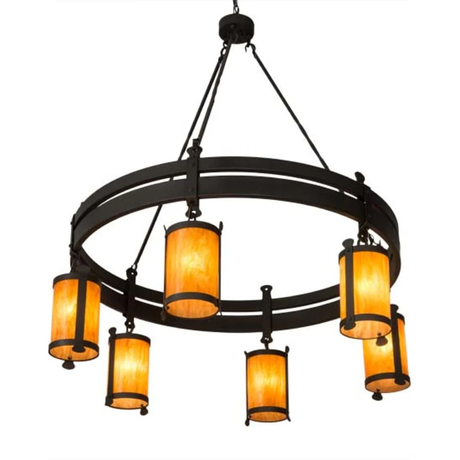 Meyda Tiffany Beartooth 6 Light 55" Wide Ring Chandelier - Image 1