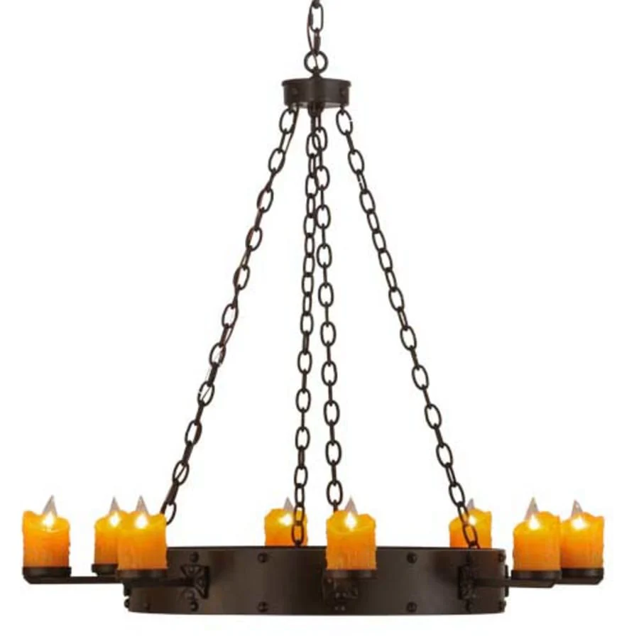 Meyda Tiffany Kingston 8 Light 48" Wide Pillar Candle Ring Chandelier - Image 1
