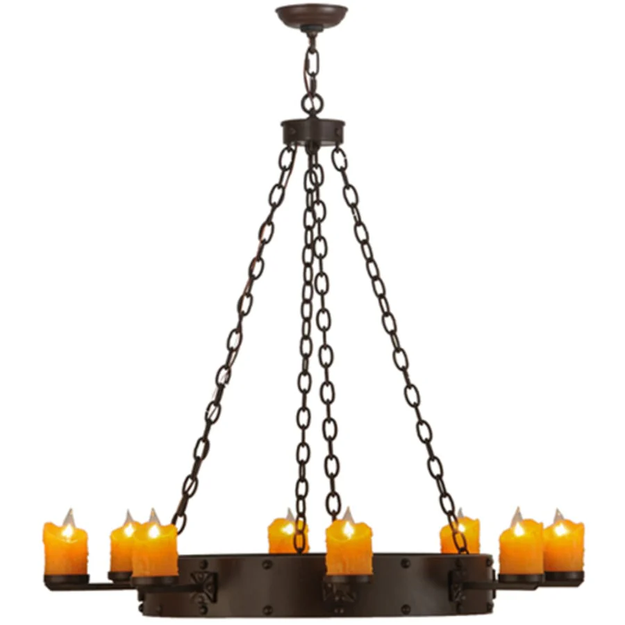 Meyda Tiffany Kingston 8 Light 48" Wide Pillar Candle Ring Chandelier - Image 2
