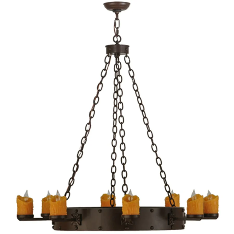 Meyda Tiffany Kingston 8 Light 48" Wide Pillar Candle Ring Chandelier - Image 3