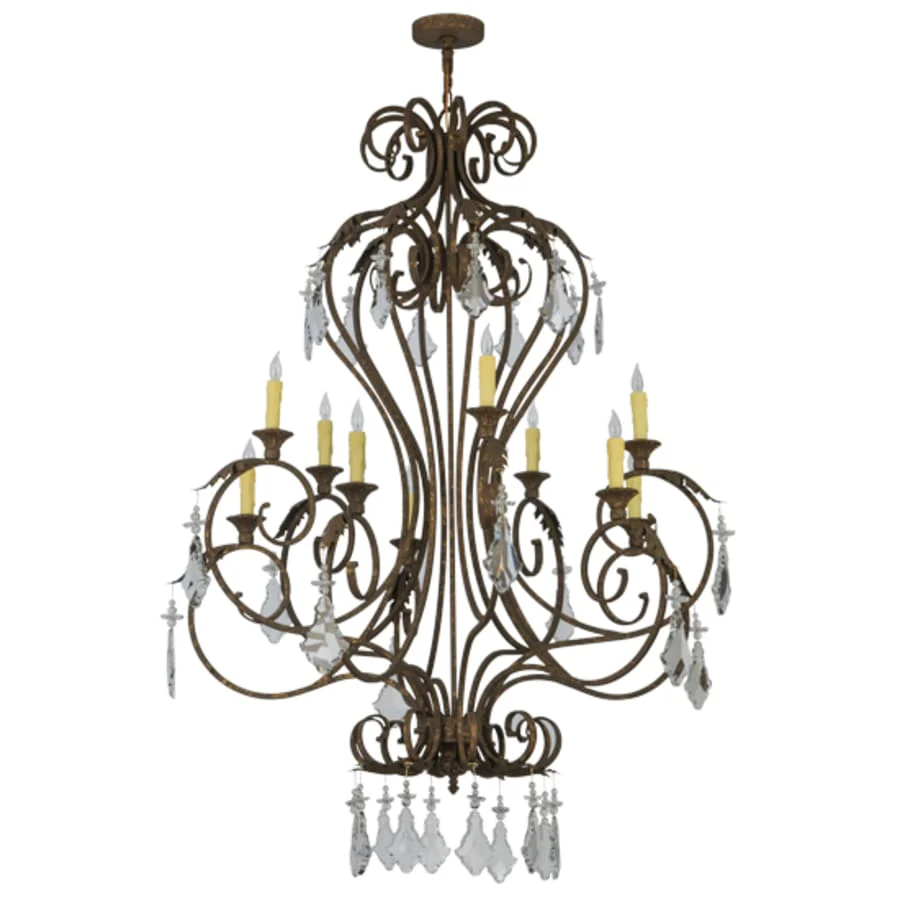 Meyda Tiffany Josephine 10 Light 48" Wide Taper Candle Empire Chandelier - Image 3