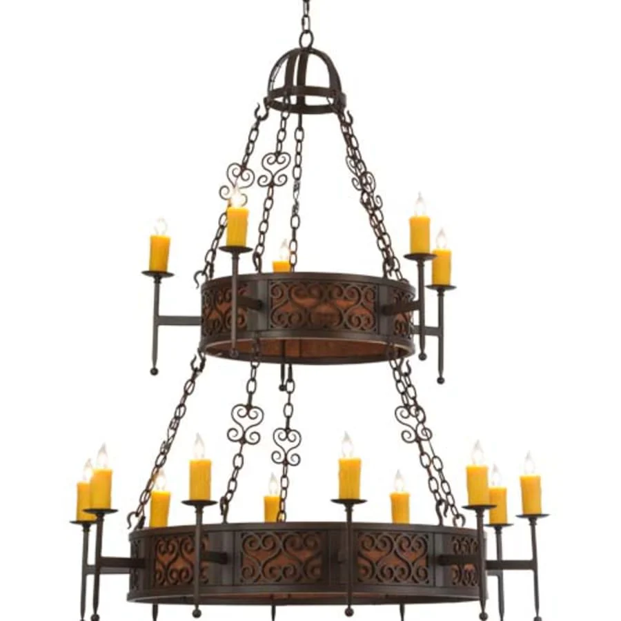 Meyda Tiffany Toscano 15 Light 48" Wide Taper Candle Ring Chandelier - Image 1