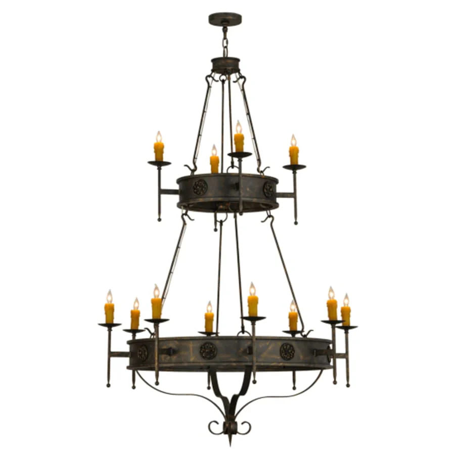 Meyda Tiffany Lorenzo 12 Light 48" Wide Taper Candle Ring Chandelier - Image 2