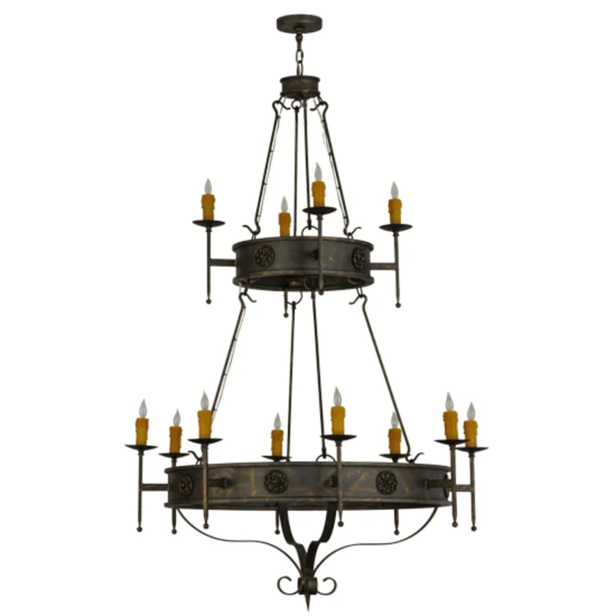 Meyda Tiffany Lorenzo 12 Light 48" Wide Taper Candle Ring Chandelier - Image 3
