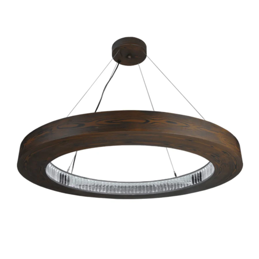 Meyda Tiffany Hickory Treasures 40" Wide Wood Pendant - Image 2