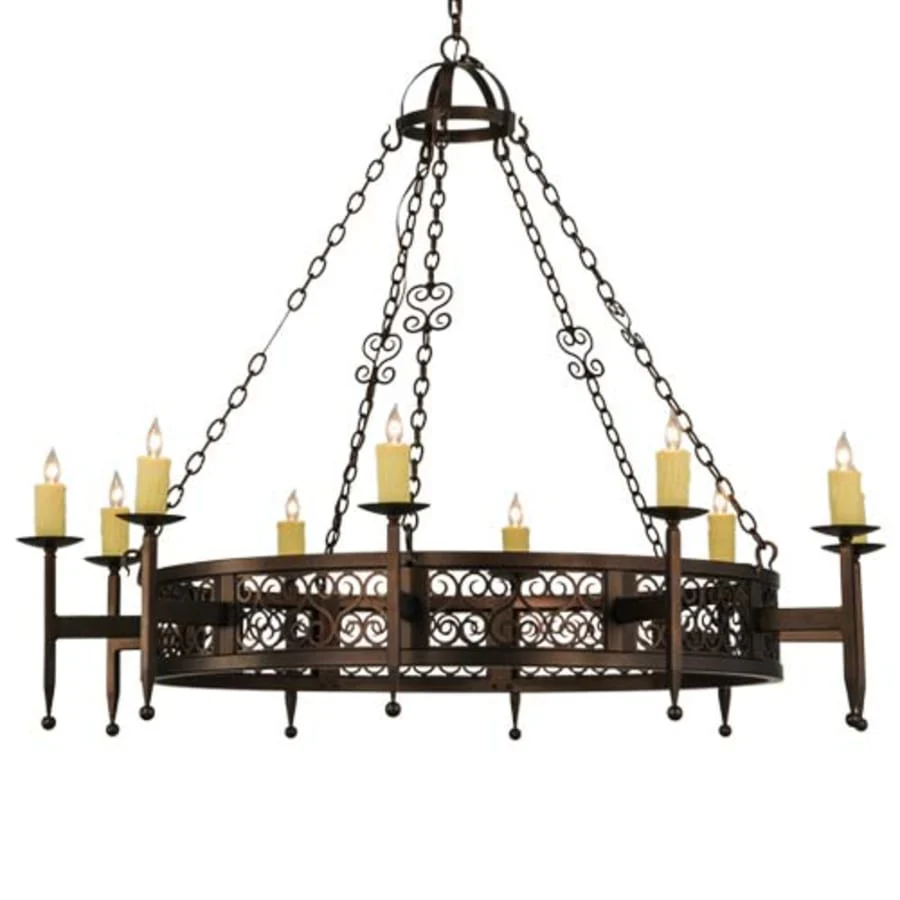 Meyda Tiffany Toscano 10 Light 60" Wide Taper Candle Ring Chandelier - Image 1