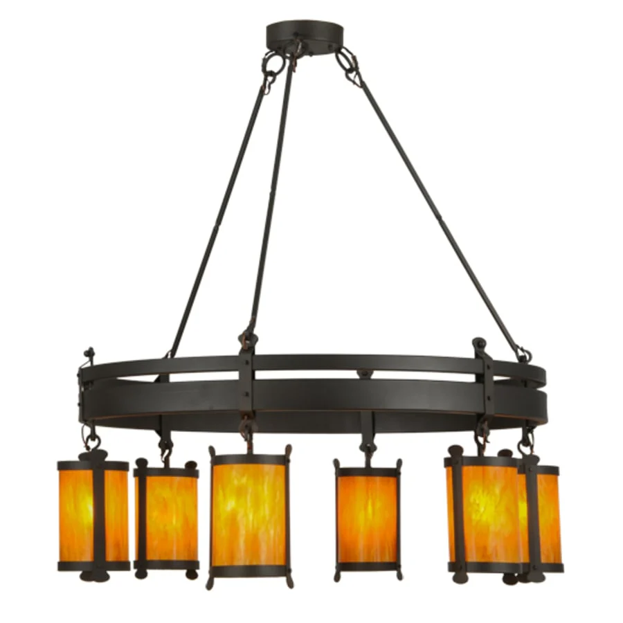 Meyda Tiffany Beartooth 6 Light 54" Wide Ring Chandelier - Image 2