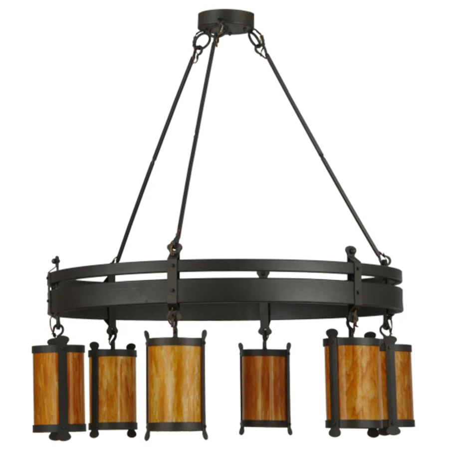 Meyda Tiffany Beartooth 6 Light 54" Wide Ring Chandelier - Image 3