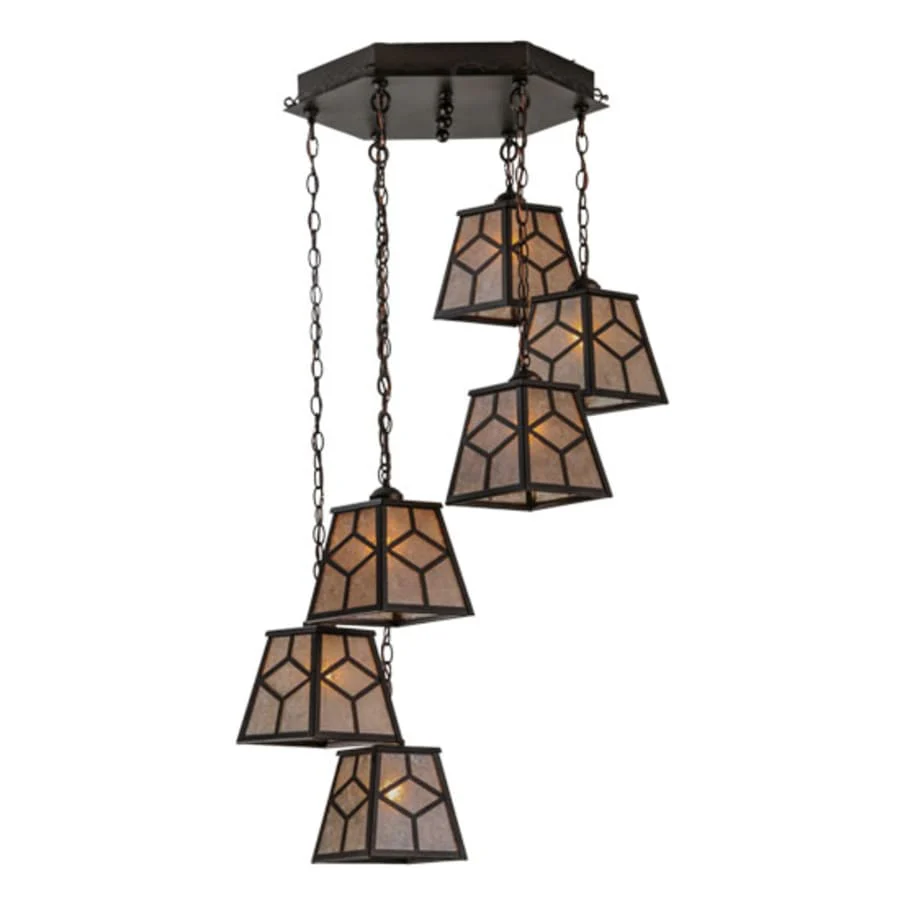 Meyda Tiffany Craftsman 6 Light 27" Wide Multi Light Pendant - Image 3