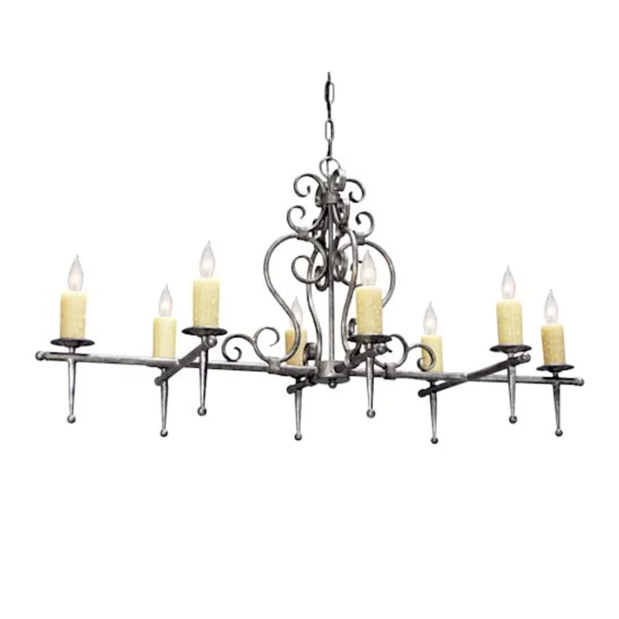 Meyda Tiffany Long Monica 8 Light 48" Wide Taper Candle Linear Chandelier - Image 1