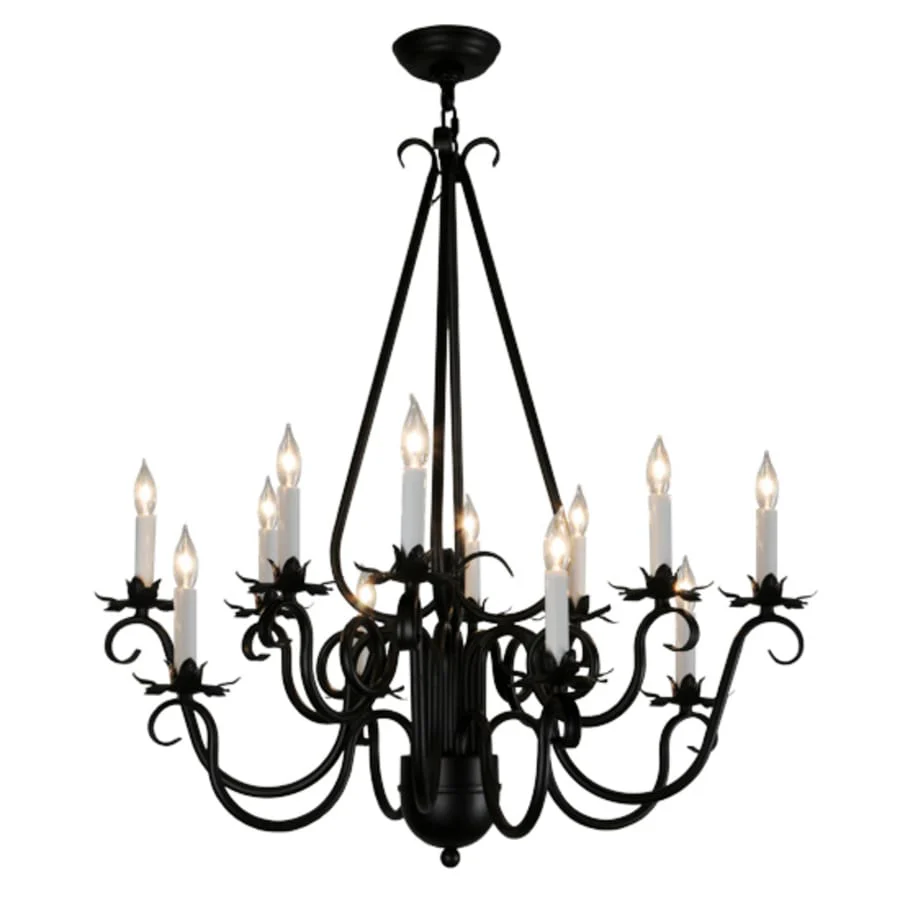 Meyda Tiffany Caleb 12 Light 32" Wide Taper Candle Style Chandelier - Image 2