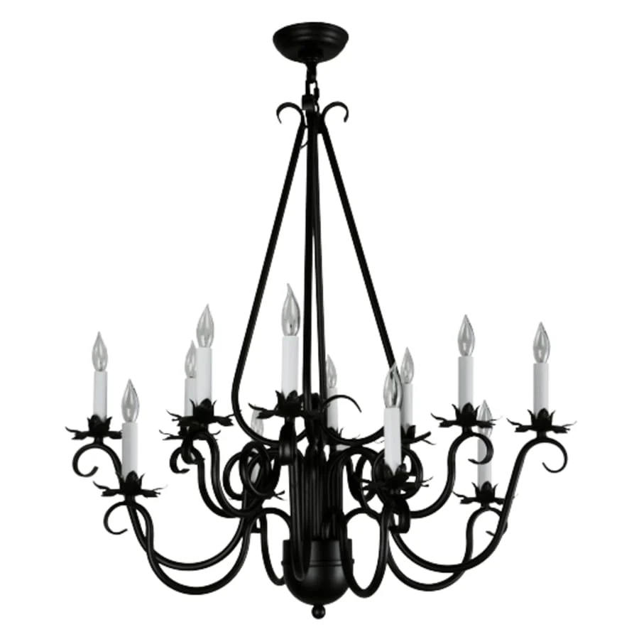 Meyda Tiffany Caleb 12 Light 32" Wide Taper Candle Style Chandelier - Image 3