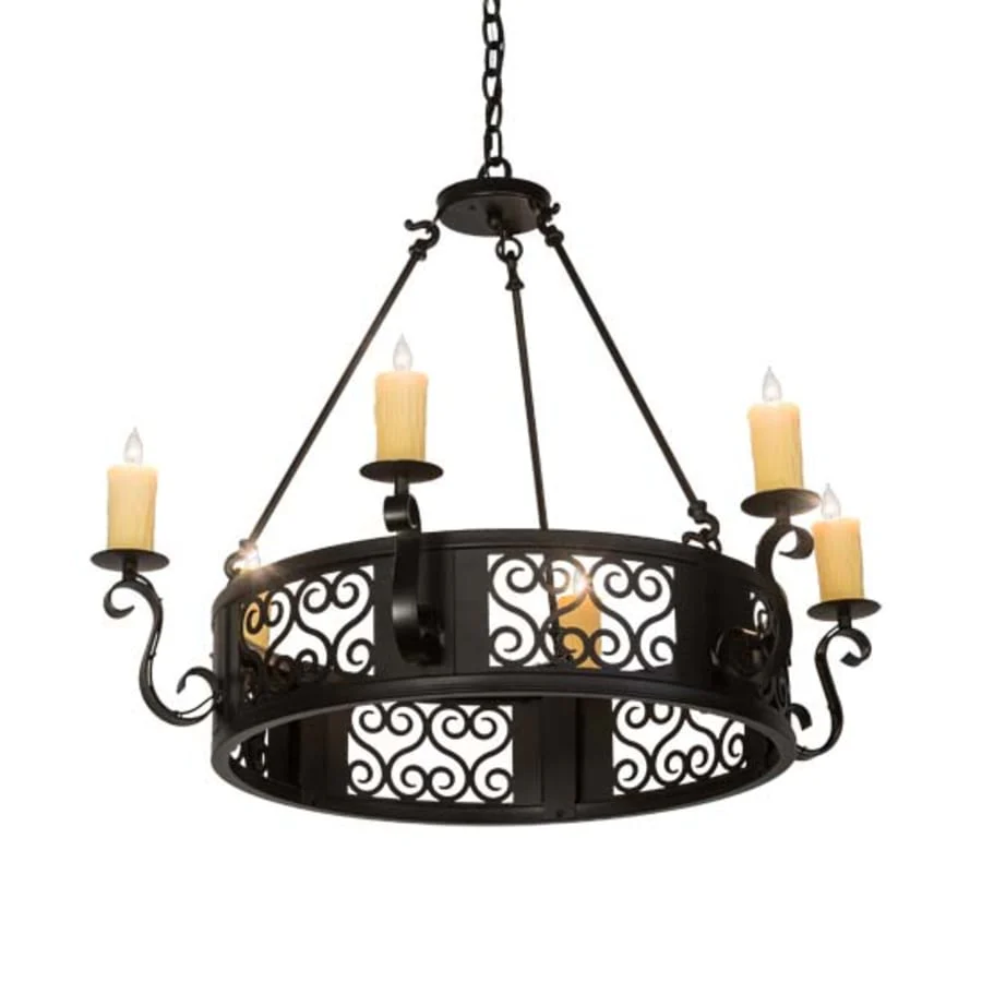 Meyda Tiffany Liesel 6 Light 36" Wide Taper Candle Style Chandelier - Image 1