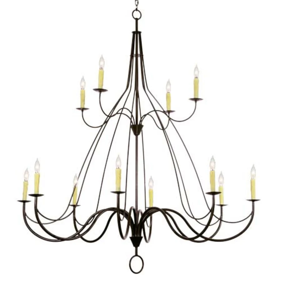 Meyda Tiffany Bell 12 Light 68" Wide Taper Candle Style Chandelier - Image 1
