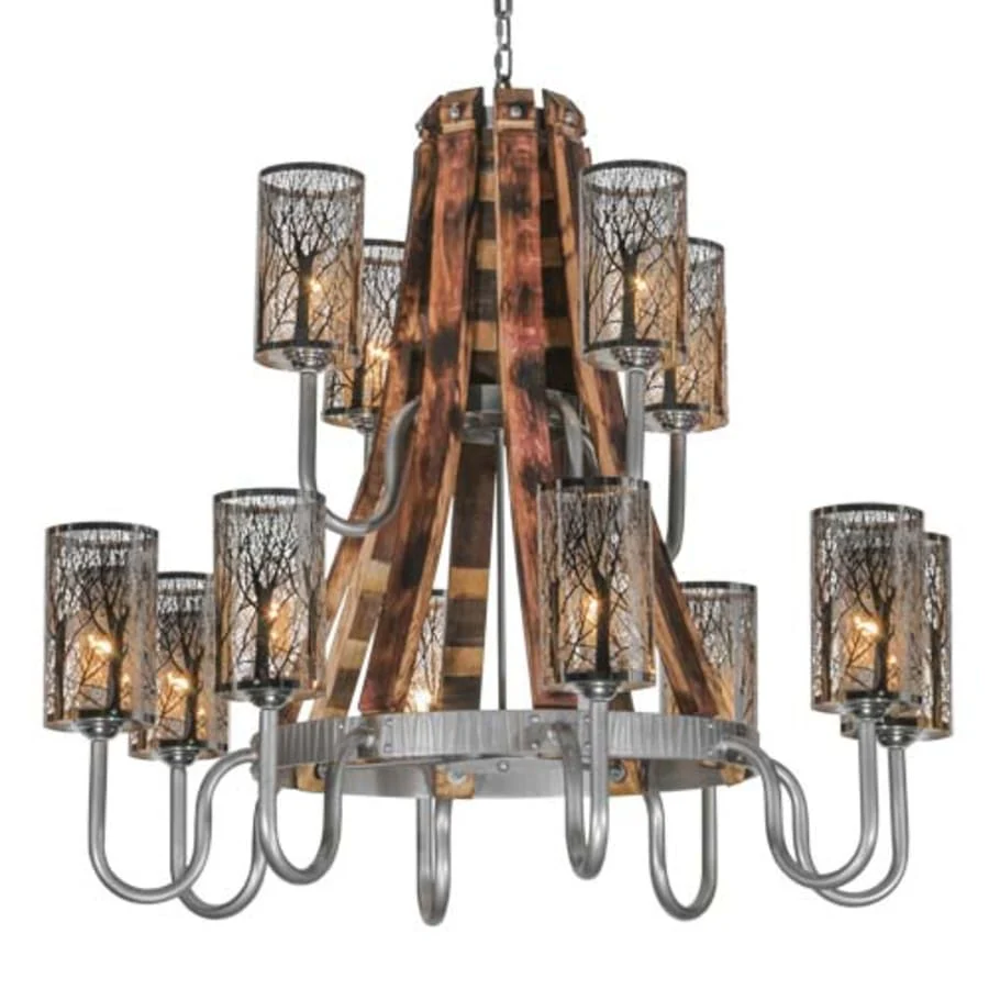 Meyda Tiffany Barrel Stave 12 Light 44" Wide Chandelier - Image 1