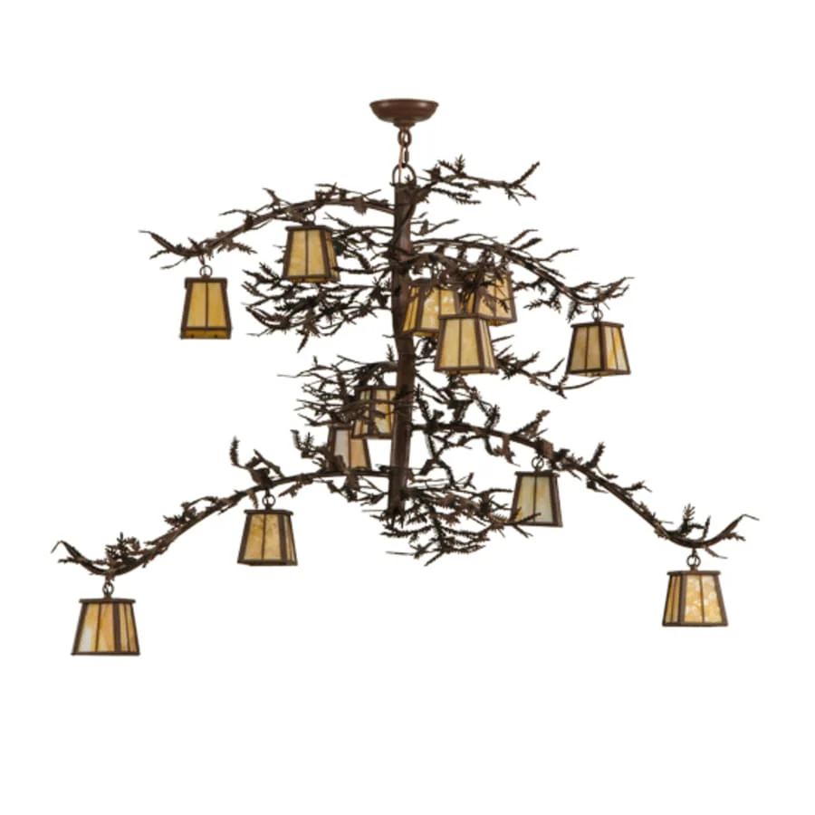 Meyda Tiffany Pine Branch Valley View 12 Light 42" Wide Chandelier - Image 3