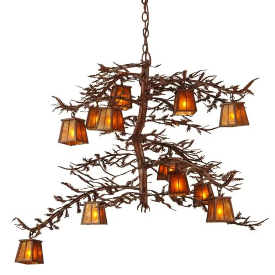 Meyda Tiffany Pine Branch 12 Light 48" Wide Chandelier - Image 1