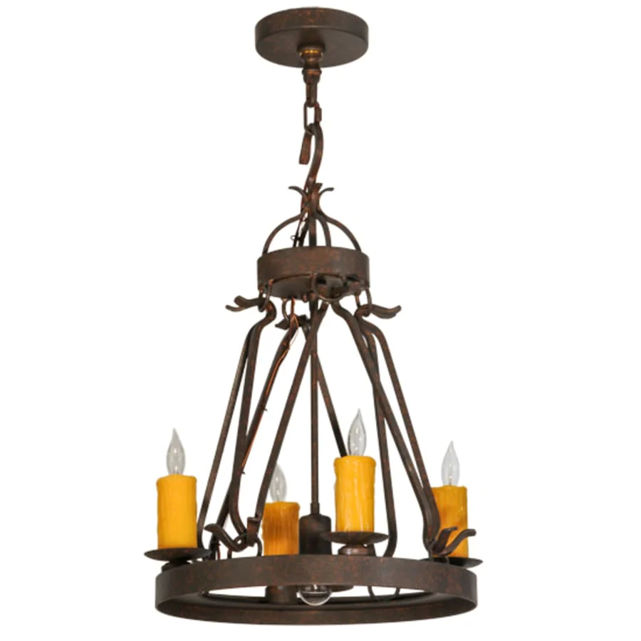 Meyda Tiffany Lakeshore 4 Light 18" Wide Taper Candle Multi Light Pendant - Image 3