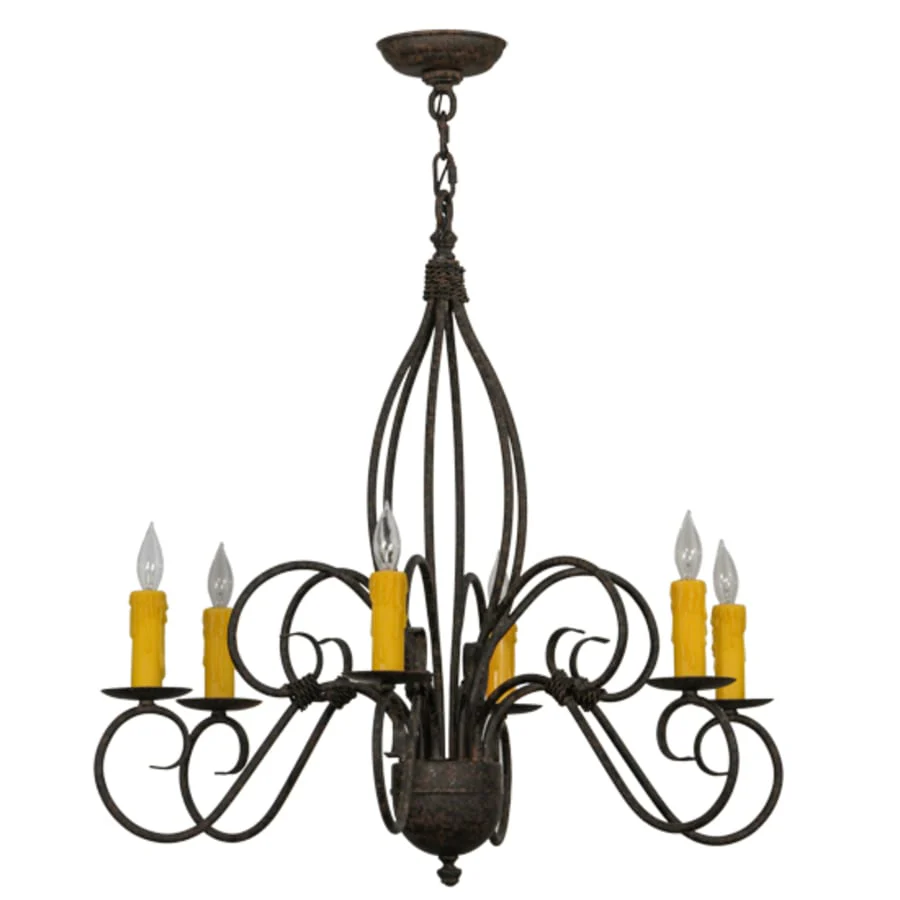 Meyda Tiffany Squire 6 Light 28" Wide Taper Candle Style Chandelier - Image 3