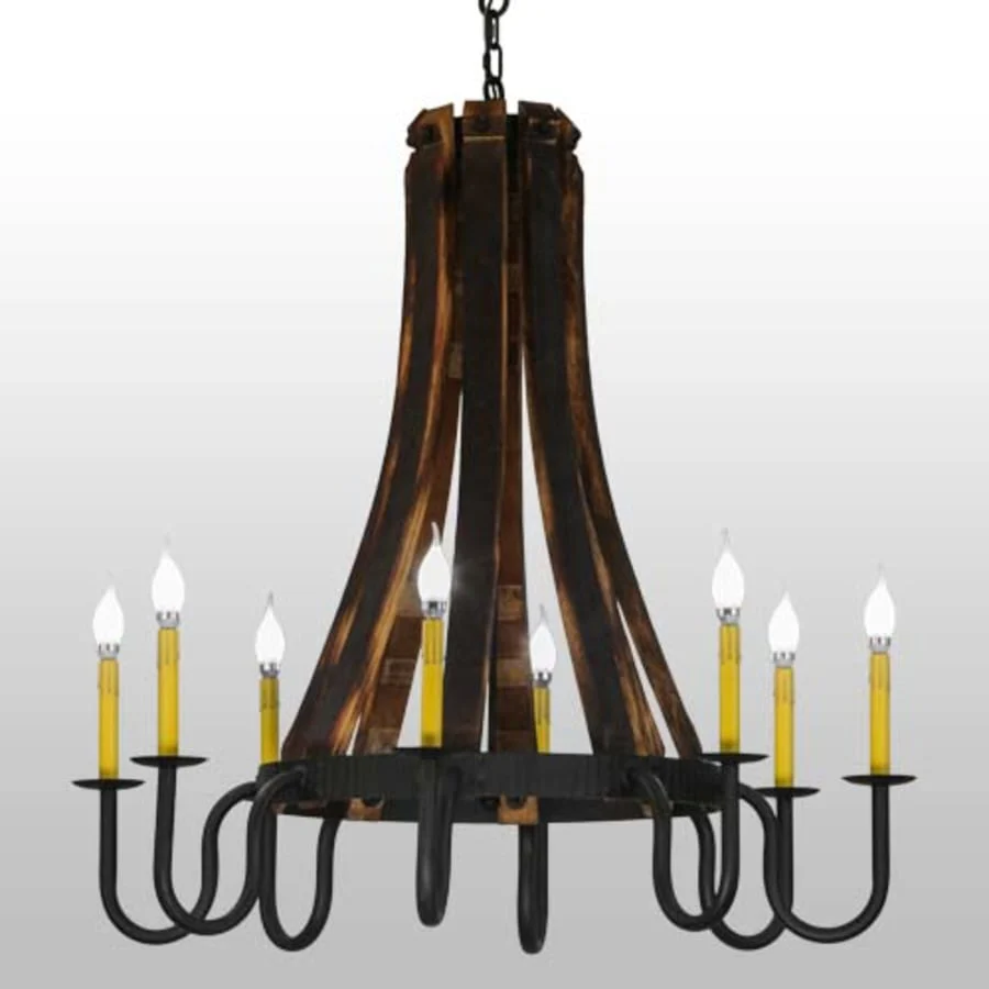 Meyda Tiffany Barrel Stave Madera 8 Light 40" Wide Taper Candle Style Chandelier - Image 1