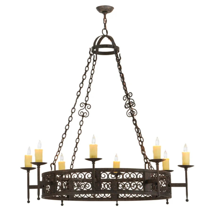 Meyda Tiffany Toscano 8 Light 50" Wide Taper Candle Style Chandelier - Image 2