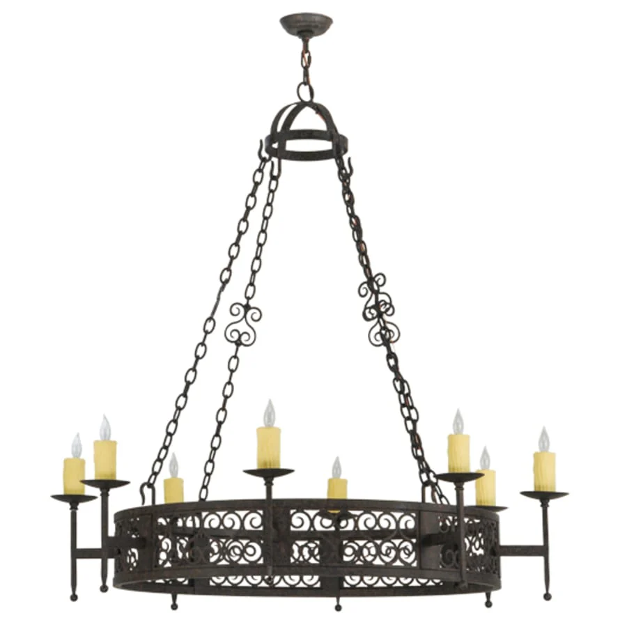 Meyda Tiffany Toscano 8 Light 50" Wide Taper Candle Style Chandelier - Image 3