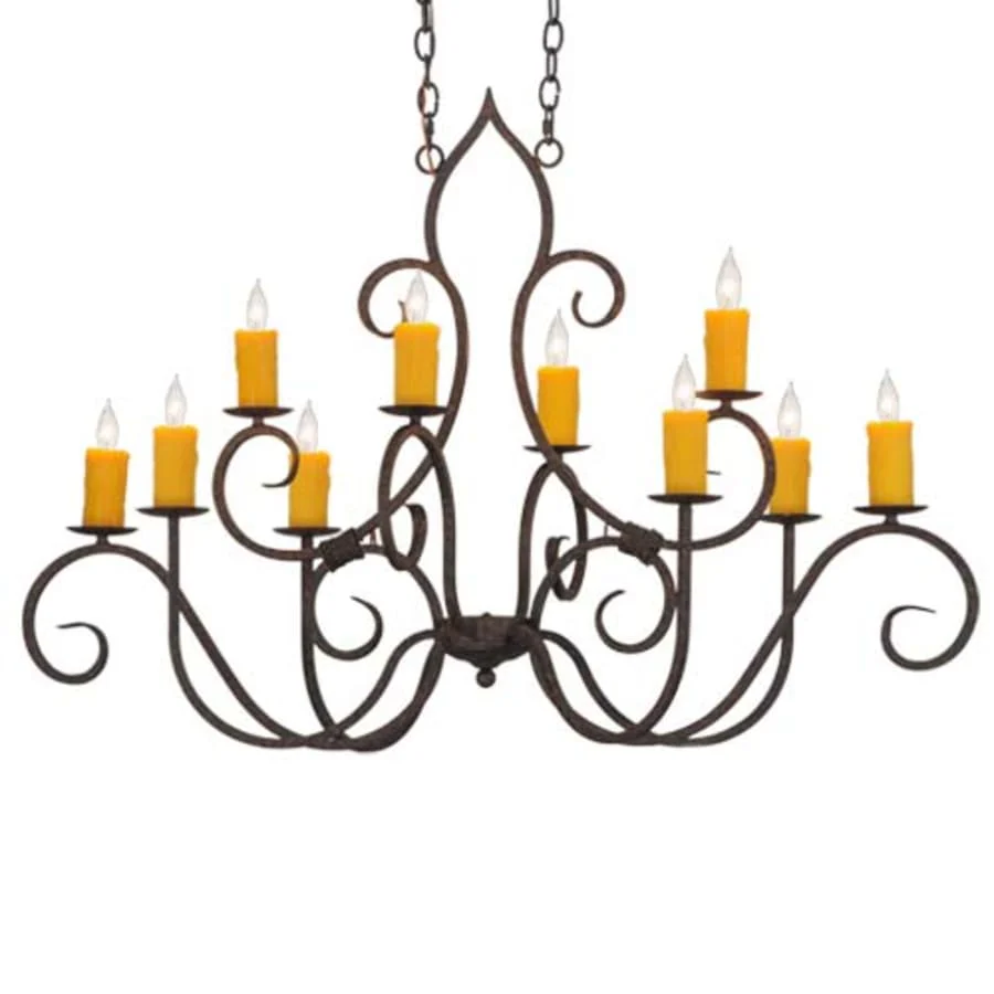 Meyda Tiffany Clifton 10 Light 28" Wide Taper Candle Style Chandelier - Image 1