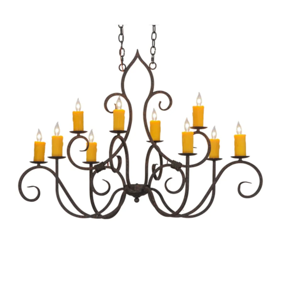 Meyda Tiffany Clifton 10 Light 28" Wide Taper Candle Style Chandelier - Image 2