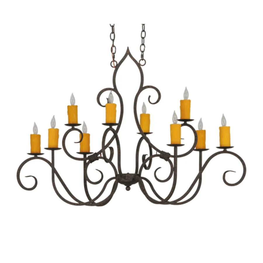 Meyda Tiffany Clifton 10 Light 28" Wide Taper Candle Style Chandelier - Image 3