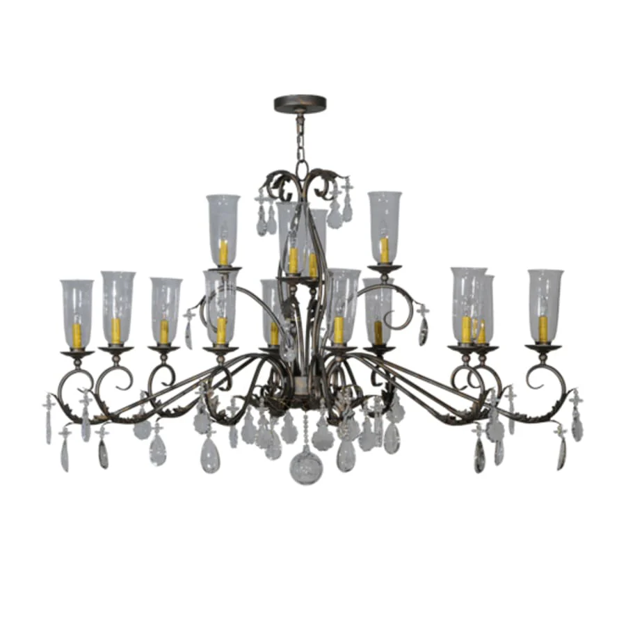Meyda Tiffany Long Windsor 14 Light 38" Wide Chandelier - Image 3