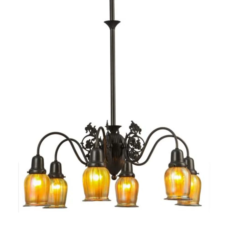 Meyda Tiffany Favrile 6 Light 28" Wide Chandelier - Image 1