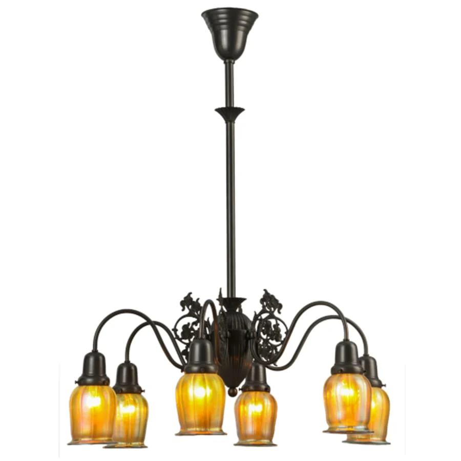 Meyda Tiffany Favrile 6 Light 28" Wide Chandelier - Image 2
