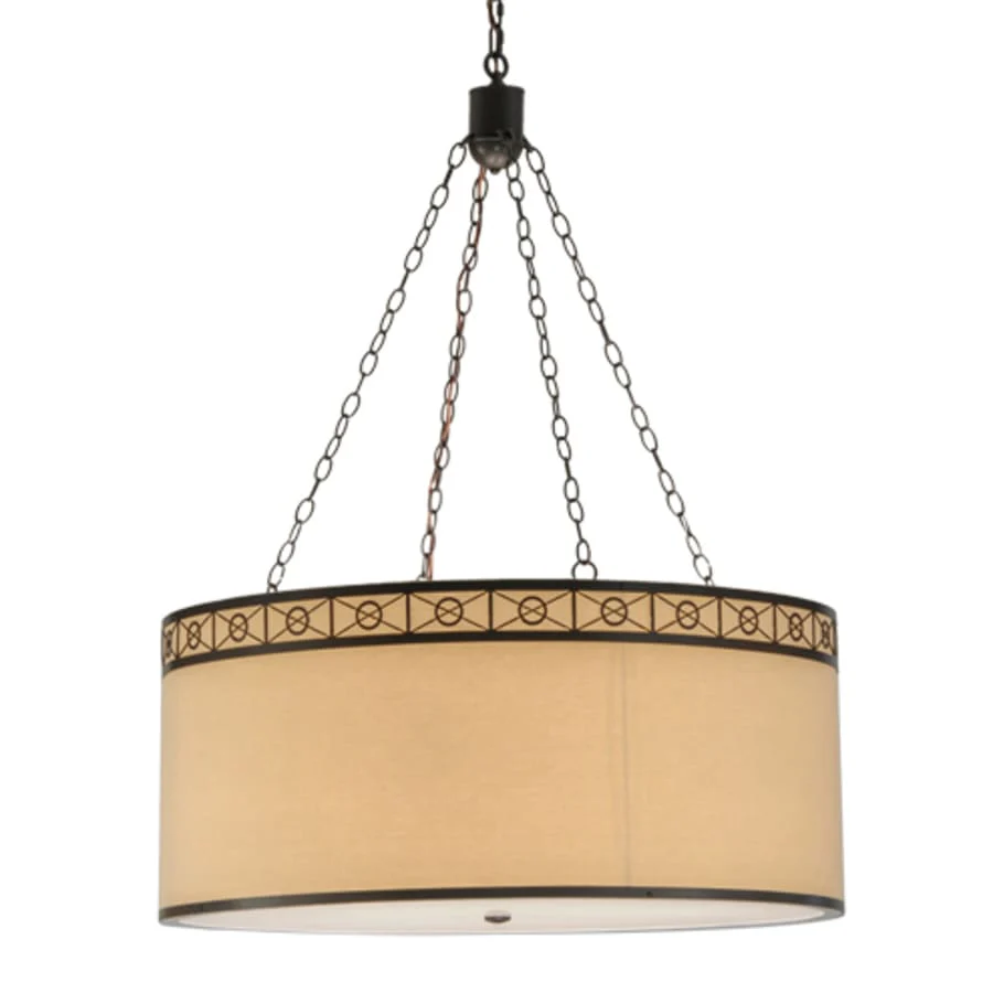 Meyda Tiffany Cilindro 6 Light 37" Wide Suspension Pendant - Image 1