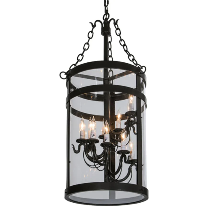 Meyda Tiffany Cilindro 11 Light 15" Wide Taper Candle Pendant - Image 1
