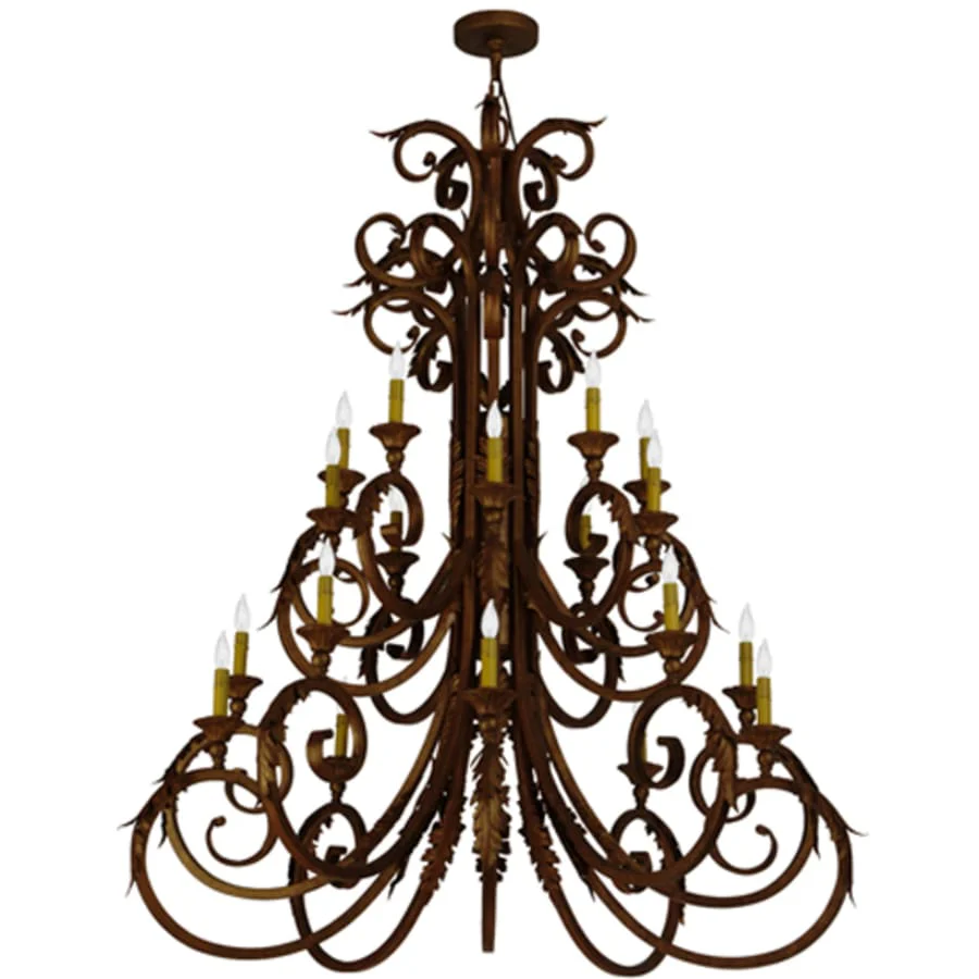 Meyda Tiffany Serratina 20 Light 48" Wide Taper Candle Style Chandelier - Image 3