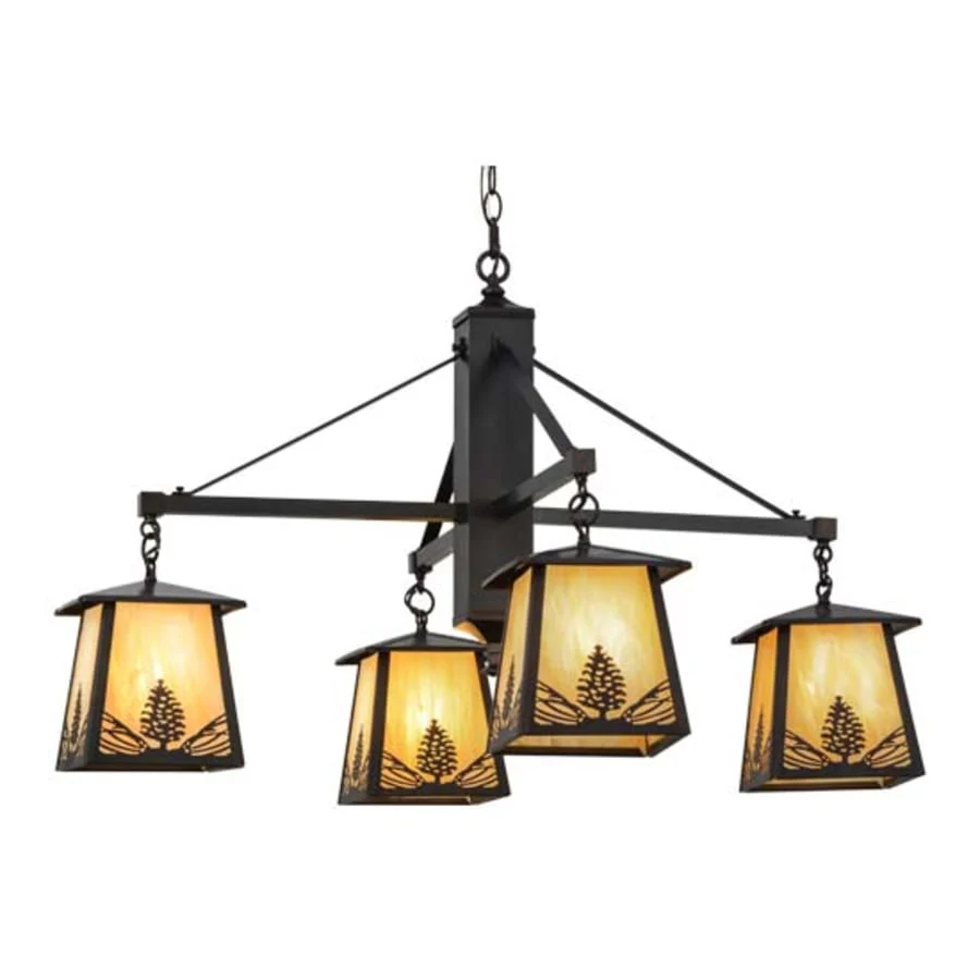 Meyda Tiffany Mountain Pine 4 Light 38" Wide Chandelier - Image 1