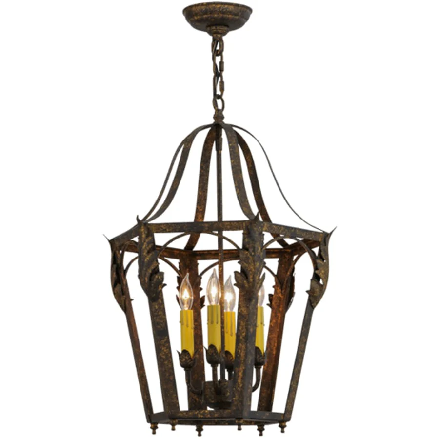 Meyda Tiffany Acacia 4 Light 17" Wide Taper Candle Pendant - Image 2