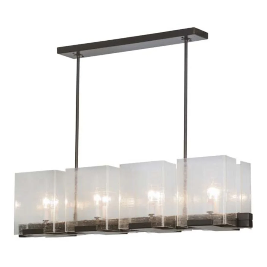 Meyda Tiffany Ice Cube 8 Light 41" Wide Linear Chandelier - Image 1