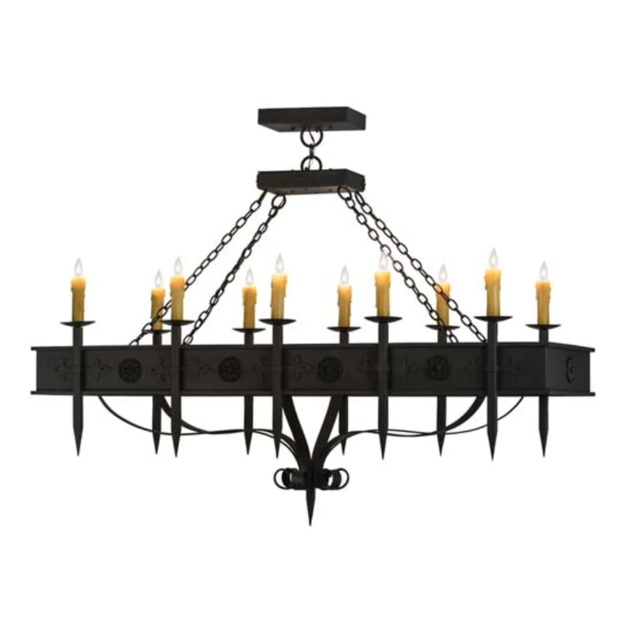 Meyda Tiffany Calandra 10 Light 66" Wide Taper Candle Linear Chandelier - Image 1