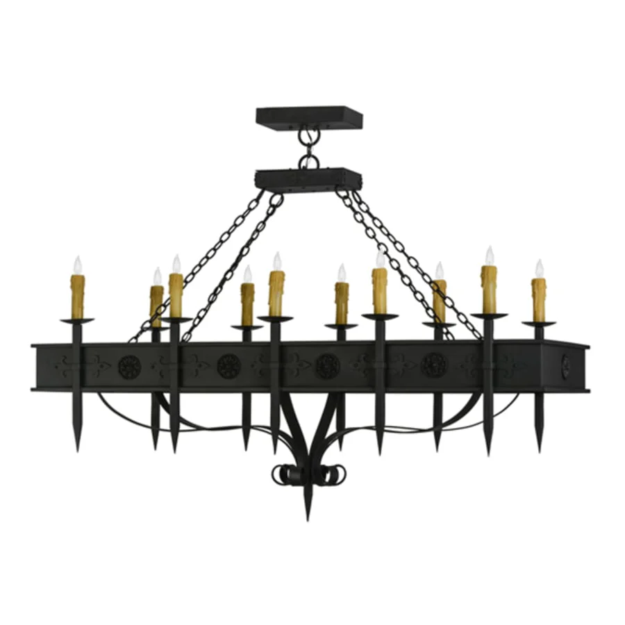 Meyda Tiffany Calandra 10 Light 66" Wide Taper Candle Linear Chandelier - Image 3