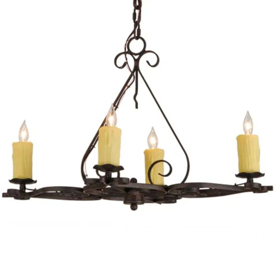 Meyda Tiffany Elianna 4 Light 28" Wide Taper Candle Style Chandelier - Image 1
