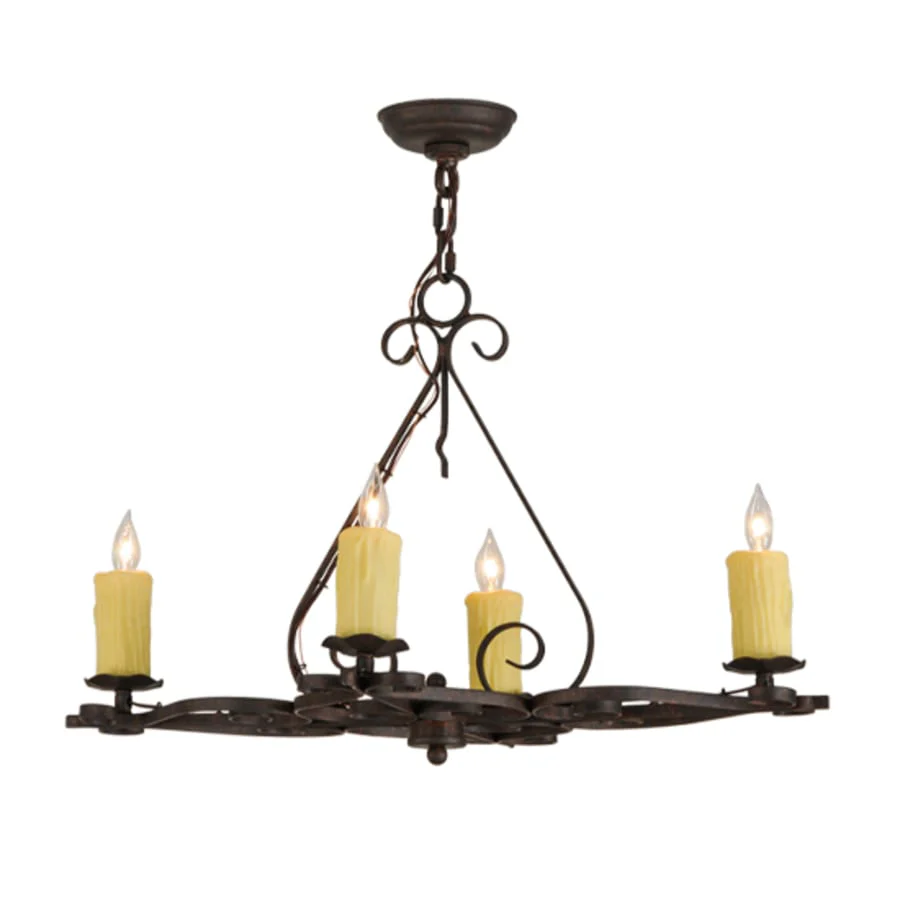 Meyda Tiffany Elianna 4 Light 28" Wide Taper Candle Style Chandelier - Image 2