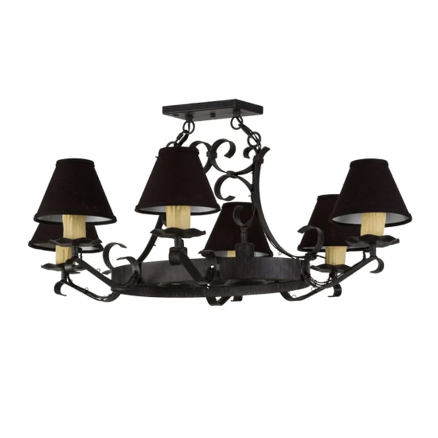 Meyda Tiffany Long Hand forged 6 Light 34" Wide Chandelier - Image 3
