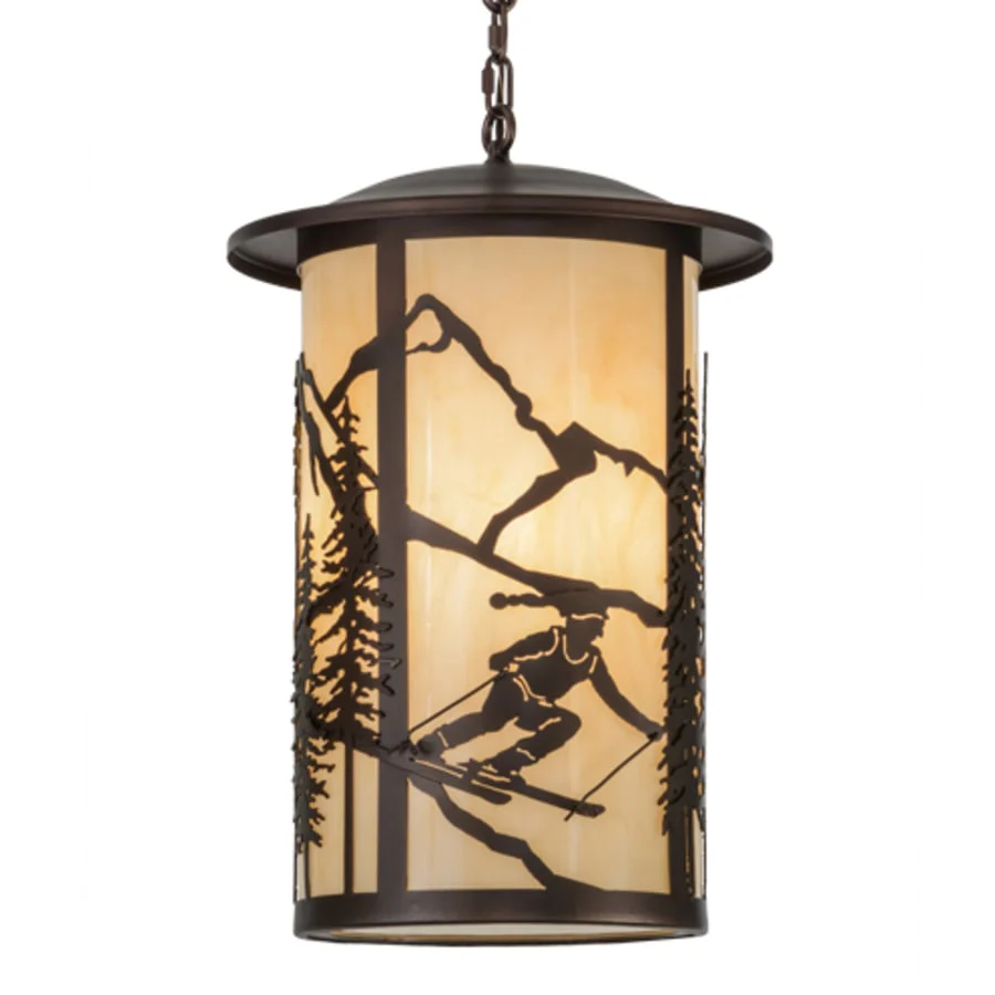 Meyda Tiffany Fulton Skier 3 Light 16" Wide Pendant - Image 1